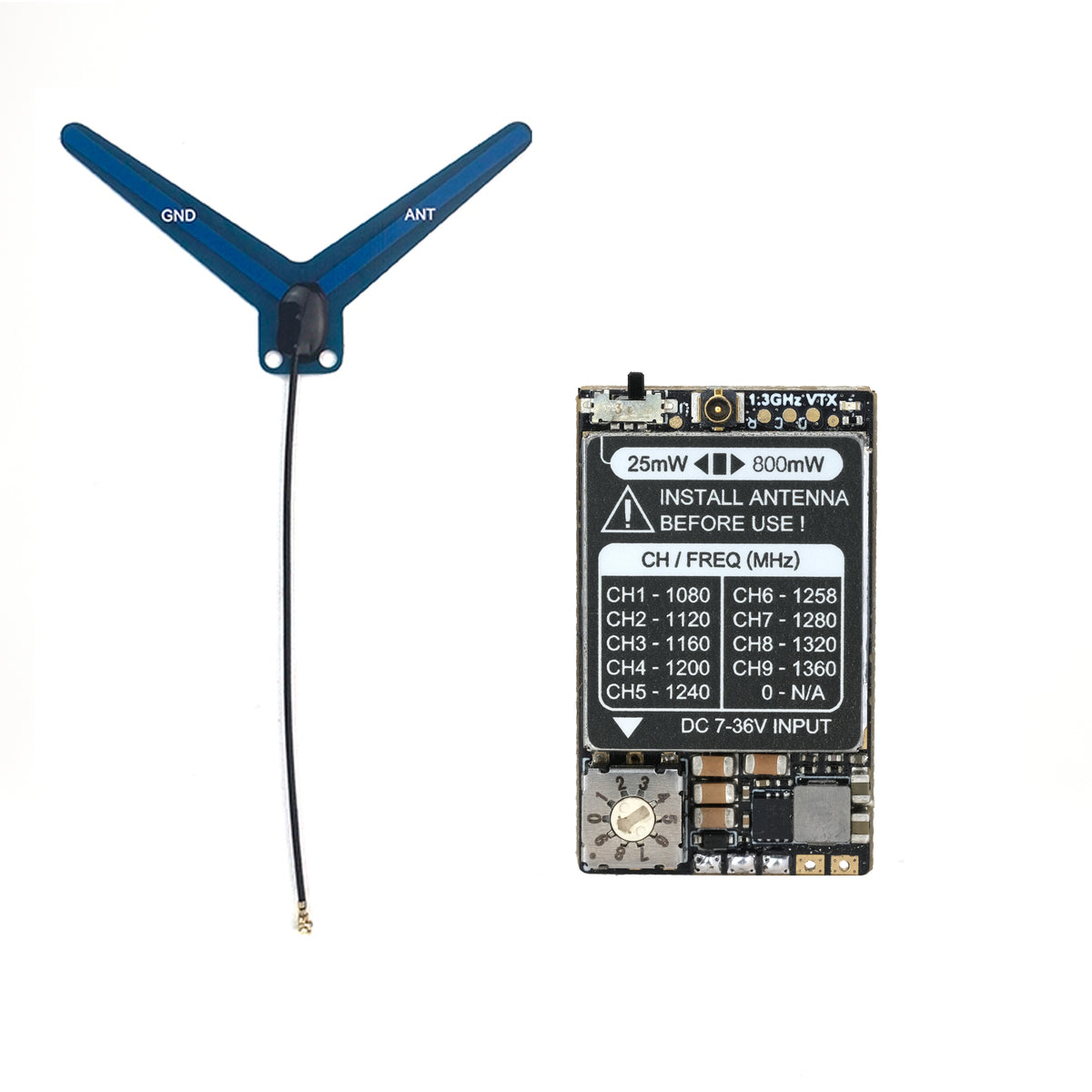 RUSHFPV 1.2/1.3GHz 800mW VTX Module